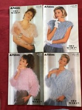 Vintage Original Patons High Society Eyelash Mohair Knitting Patterns   380.1.4
