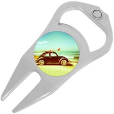 VW Bug Surf Beach Golf Ball
