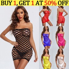 Women Dress Fishnet See
