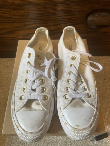 Converse polka dot - white, cream
