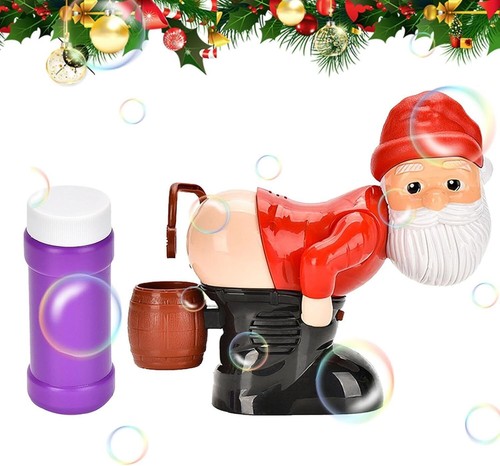 Funny christmas bubble blowing - funny,