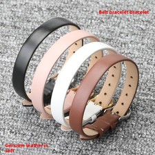 Quality Soft Genuine Leather Bracelet Womens Single Pass Watch Band Strap 8 10mm