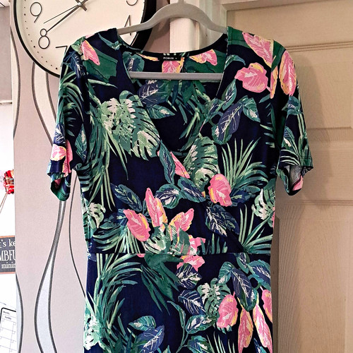 Roman navy tropical floral - roman,