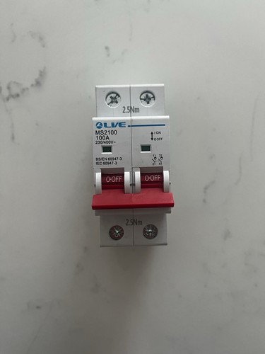 Live 100amp pole main - 100amp,