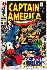 CAPTAIN AMERICA # 106 - CAP vs. STEVE ROGERS (ANDROID) / KIRBY - MARVEL 1968
