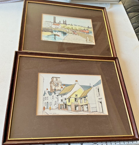 Hand coloured prints - x,