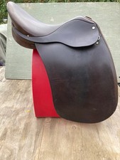 17" Parker Emma Brown Wide English Show Hunter Cob Workers Saddle Charity Sale