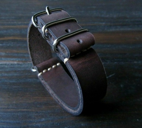 Dark chocolate leather band - chocolate,