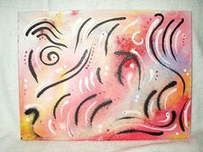 Canvas Painting Modern Abstract Art 'Unseen Movement' 16x12 inch Acrylic