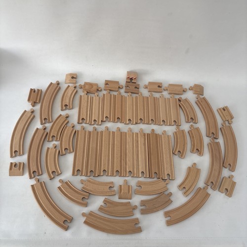 Wooden railway train - wooden,