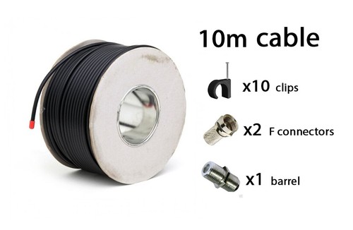 10m black rg6 - black, satellite