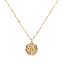 18ct Gold-Plated Circle Flower