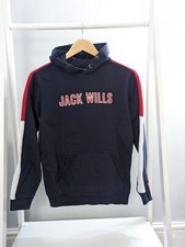 JACK WILLS Boys Girls 10-11 Years Blue Hoodie Jumper Top Clothes Long Sleeve