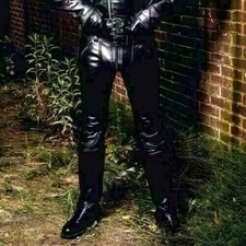 New Men's Black Double Zipped