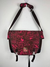 Animal Y2K Vintage Floral Messenger Bag Brown Pink Logo Crossbody Satchel