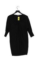 Jigsaw A-Line Midi Dress L in Black