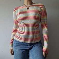 very rainbow stripe ribbed
