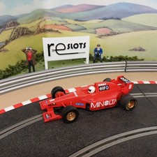 Scalextric Minolta F1. Formula One. C2096. No 8 Red. Indy. Vintage Slot Car.