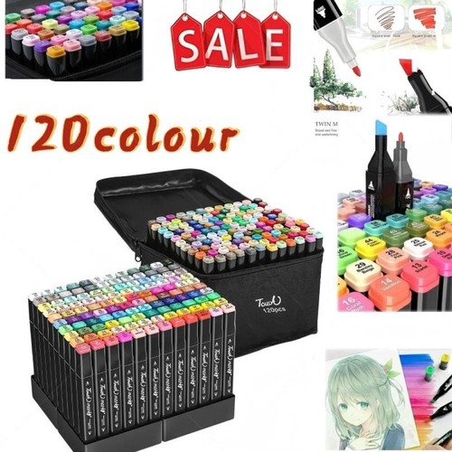 120pcs dual tip - colouring, pen