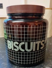 CLP  Brown Glass Biscuit Jar