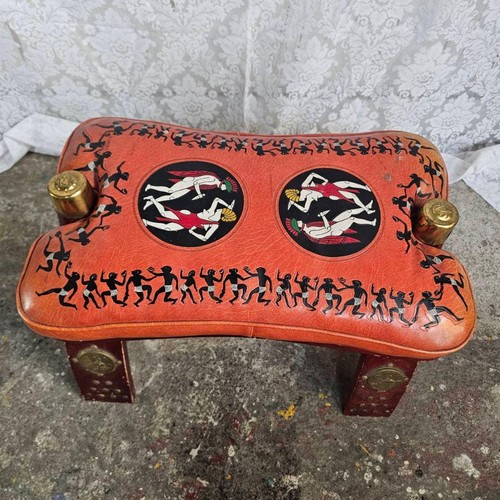 Vintage camel saddle - camel, stool