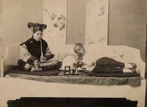 Chinese opium smokers 1890 - chinese,