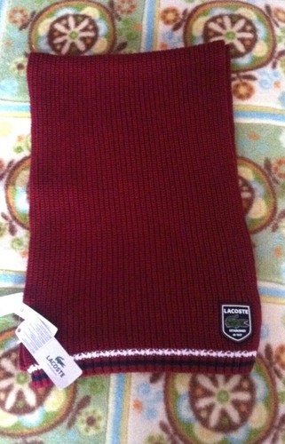 Red lacoste scarf - lacoste, 100%