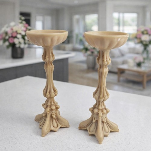 Resin candle holder - candle,