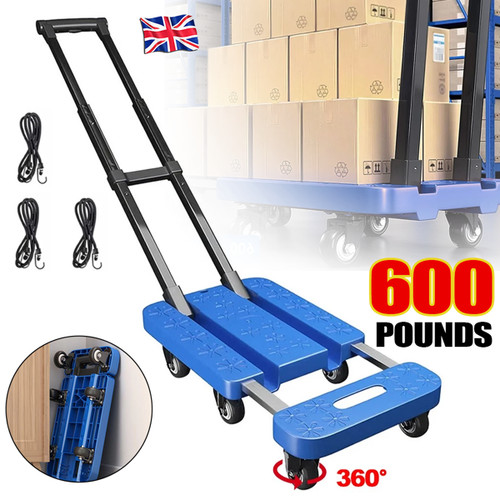 Folding hand truck 270kg 600lb - folding,