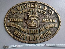 Vintage Brass Safe Plaque