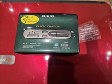 Aiwa Green Walkman, PX547, Multi Sound Processor,Stereo Cassette Player, Vintage