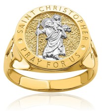 14K Solid Yellow Gold Saint