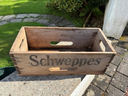 Schweppes 1970 vintage wooden