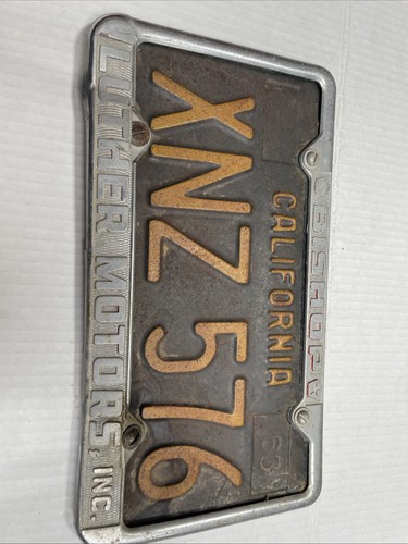 1963 california license plate - 1963,