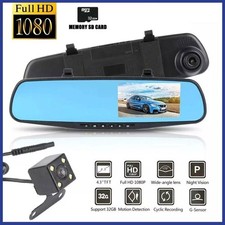 HD Mirror Dash Cam Car DVR Video Recorder with Front and Rear Camera