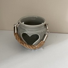 Heart Candle Holder - Grey