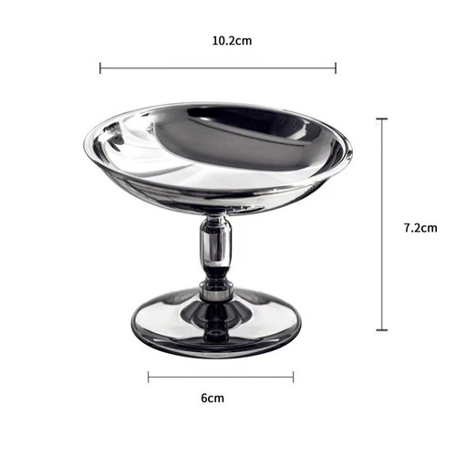 Silver ice cream cup - cream,