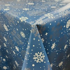 Christmas Tablecloth Blue