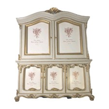 Ornate Gold Cream Wardrobe Photograph Frame For Five Photos