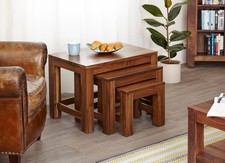 *LAST ONE EVER!* Baumhaus MAYAN Walnut Nest of 3 Coffee Tables (CWC08A) SRP £429