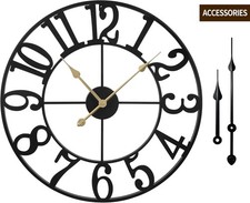 18IN 47cm HAITANG Large Wall Clock Living Room Kitchen Battery Operated  RC26