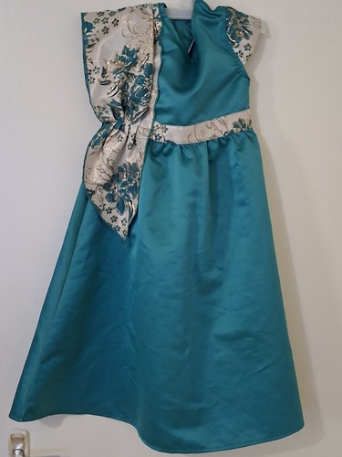 Girls teal gold floral - girls, &