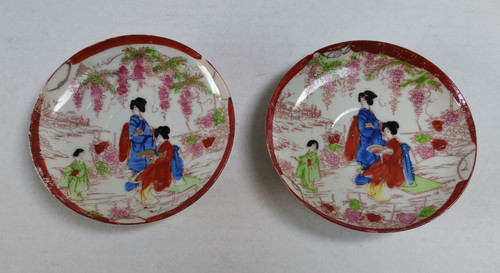 Vintage hand painted - hand, geisha
