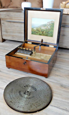 Calliope with 5 Plates 33.6cm Polyphonic Symphonion Clock Music Box 13 1/4 Discs 5