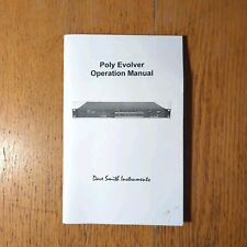 Poly Evolver Synthesizer Instruction Manual Original Booklet Rare Dave Smith 