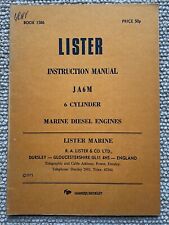 LISTER INSTRUCTION MANUAL JA6M 6 CYLINDER MARINE DIESEL 1971 Hawker Siddeley