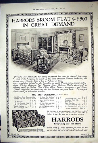 Antique old print - antique, harrods
