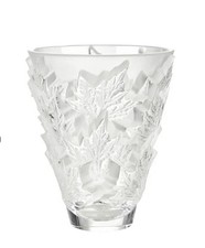 Lalique (France) "CHAMPS-ELYSEES" Small Clear Crystal Vase #10598400 EXC