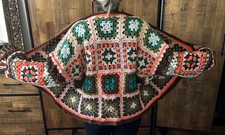 Handmade Crochet Granny Square Cardigan | Retro Festival Style | M/L | 1970s