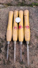 Set of Four Vintage Diamic Brand Wood Carving Chisels